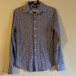 Men shirt 👔, color blue, like new. Express. Size XS.